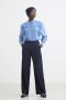 Catwalk Junkie high waist straight fit pantalon donkerblauw - Thumbnail 2