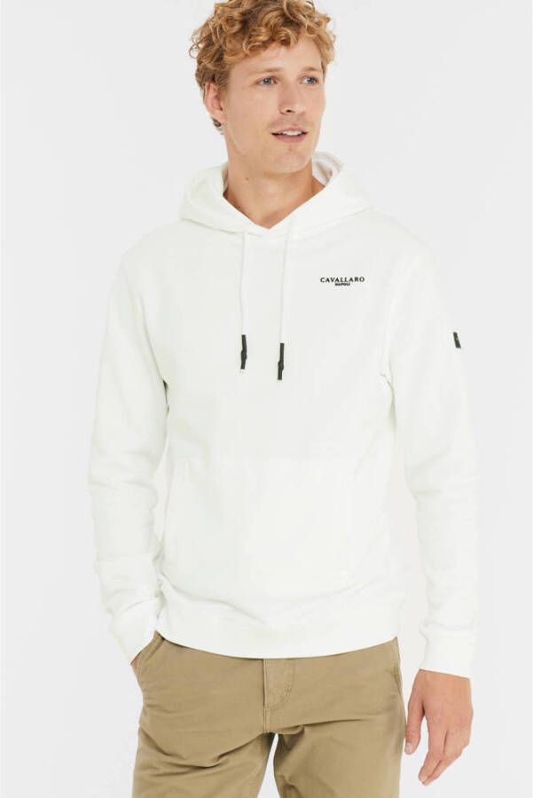 Cavallaro Donzo sweater hoodie wit effen katoen