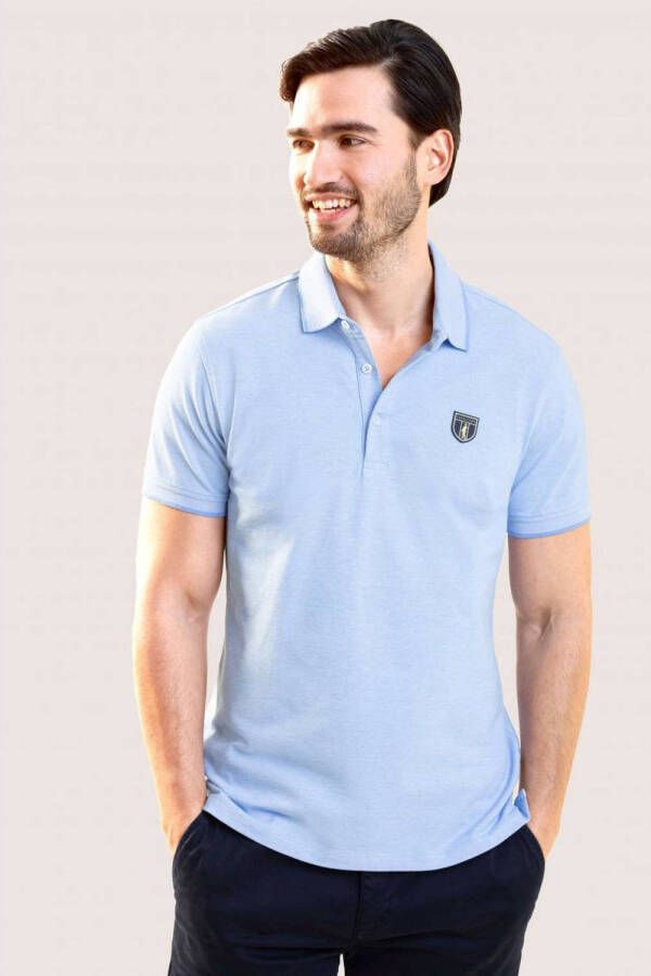 Cavallaro Poloshirt met korte mouwen in lichtblauw Blue Heren