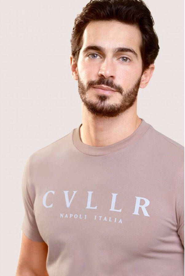 Cavallaro Napoli T-shirt Bassario met logo old pink