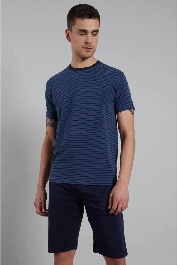 CECEBA bamboe shortama blauw - Foto 3