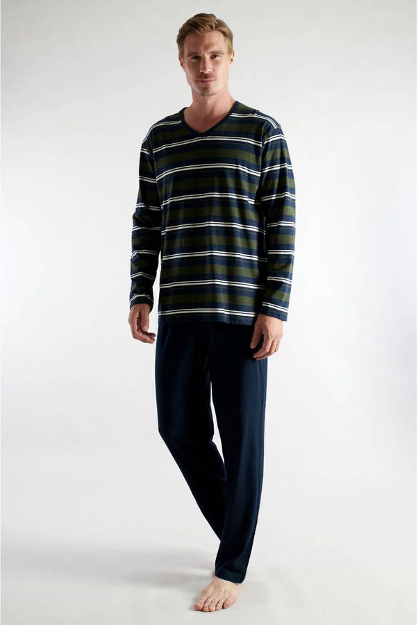CECEBA pyjama Nevada donkerblauw groen