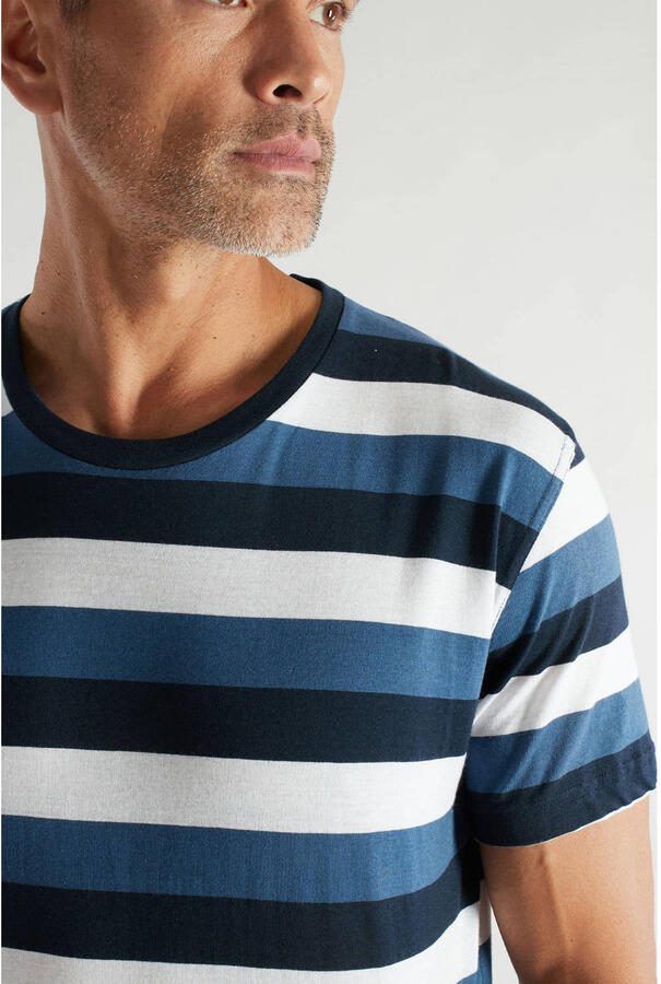 Ceceba +size shortama met strepen donkerblauw wit - Foto 2