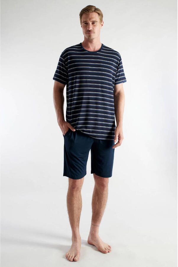 CECEBA shortama met bamboe donkerblauw - Foto 2