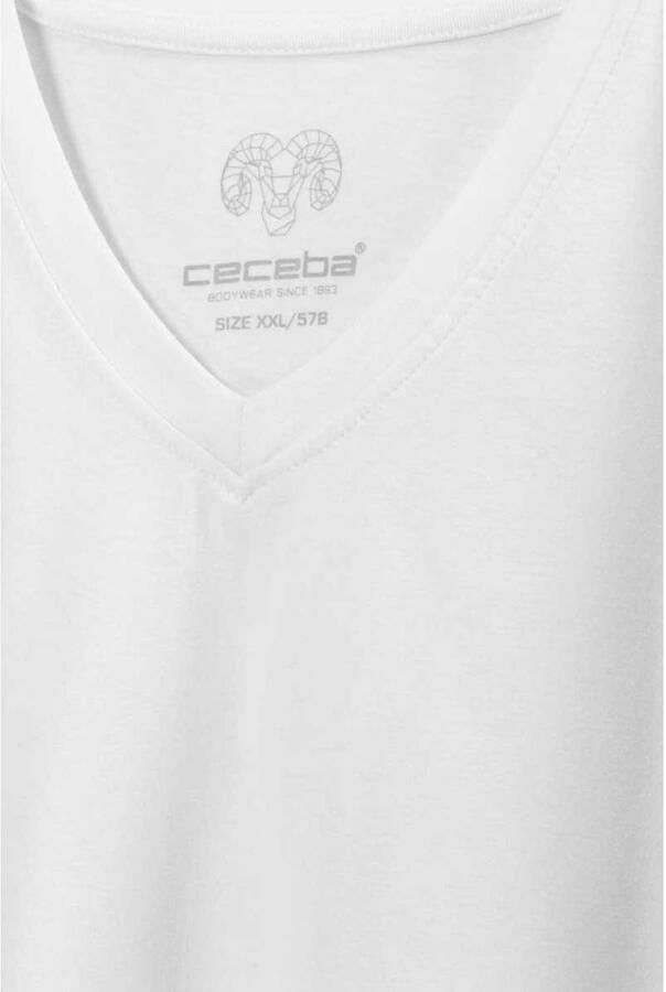 CECEBA +size ondershirt met buikmaat (set van 2) wit - Foto 3