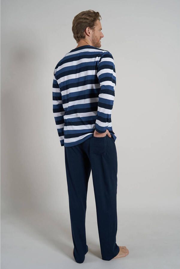 CECEBA +size pyjama met strepen donkerblauw wit - Foto 2