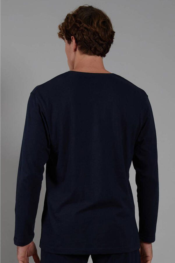 CECEBA +size pyjamatop donkerblauw - Foto 2