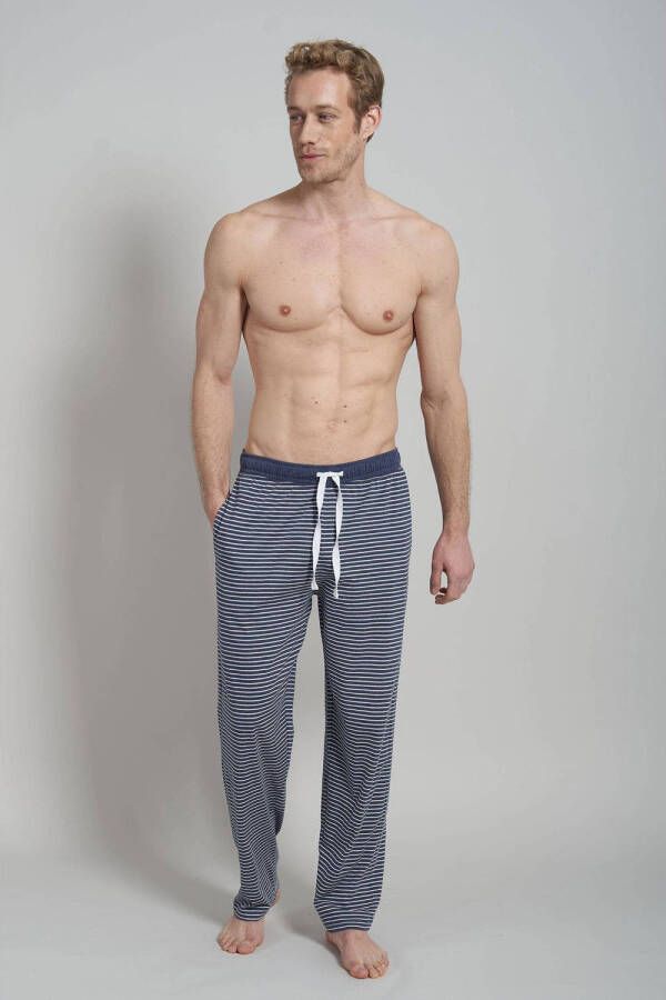 Ceceba +size pyjamabroek donkerblauw grijs