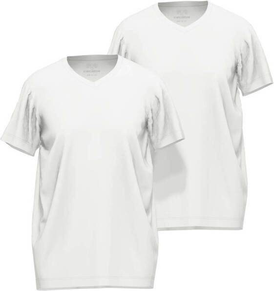 Ceceba +size ondershirt met buikmaat (set van 2) wit