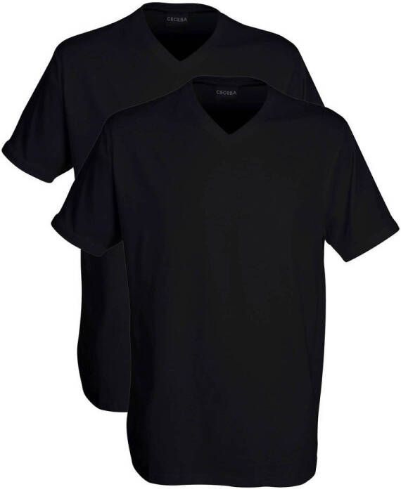 CECEBA +size ondershirt (set van 2) zwart - Foto 3