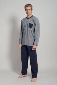 Ceceba +size pyjama grijs donkerblauw
