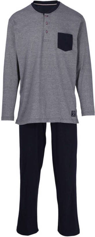 CECEBA +size pyjama grijs donkerblauw - Foto 3