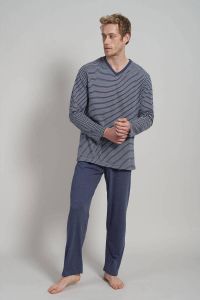 Ceceba +size pyjama met strepen blauw