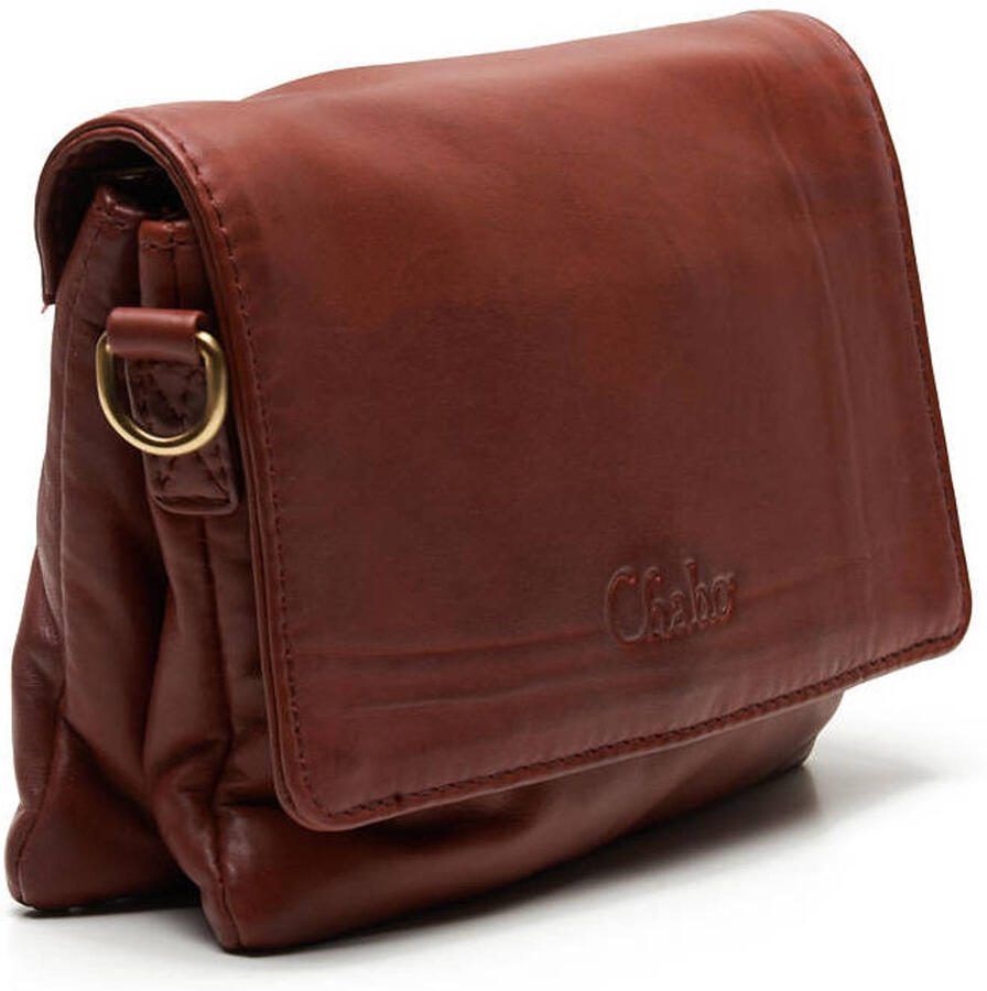 Chabo Bags leren crossbody tas Borneo Style roodbruin - Foto 2