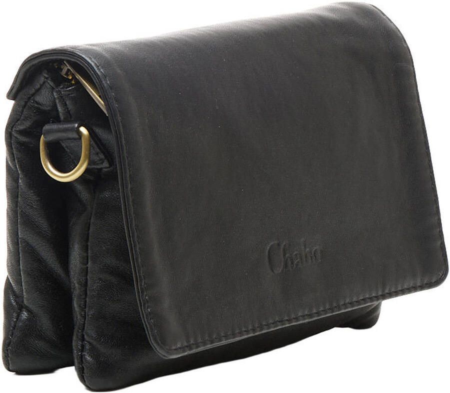 Chabo Bags leren crossbody tas Borneo Style zwart - Foto 3