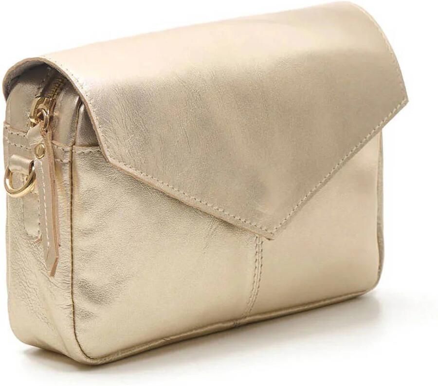 Chabo Bags leren crossbody tas Rio Romy goudkleurig - Foto 2