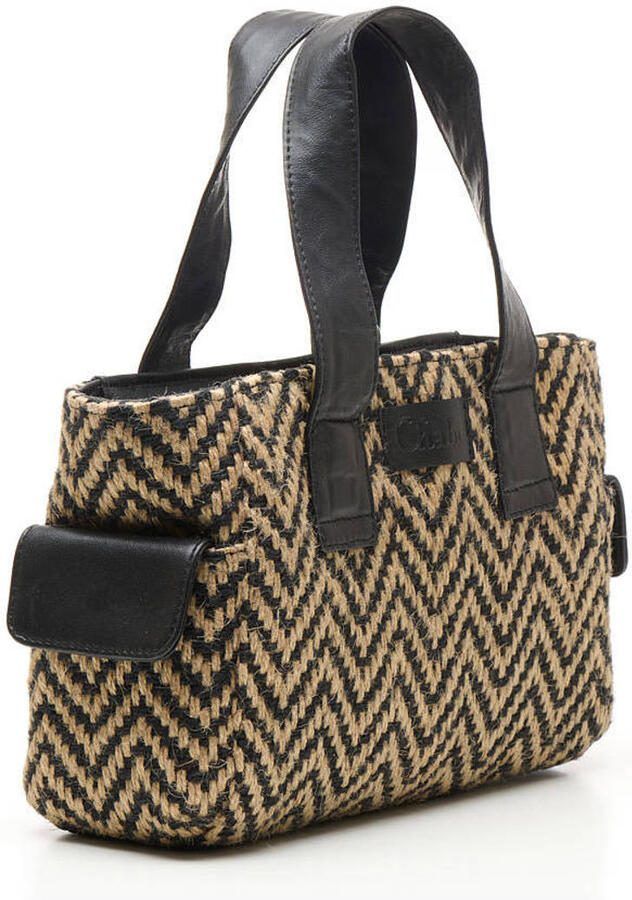 Chabo Bags leren crossbody tas Romio Jaquard zwart - Foto 3