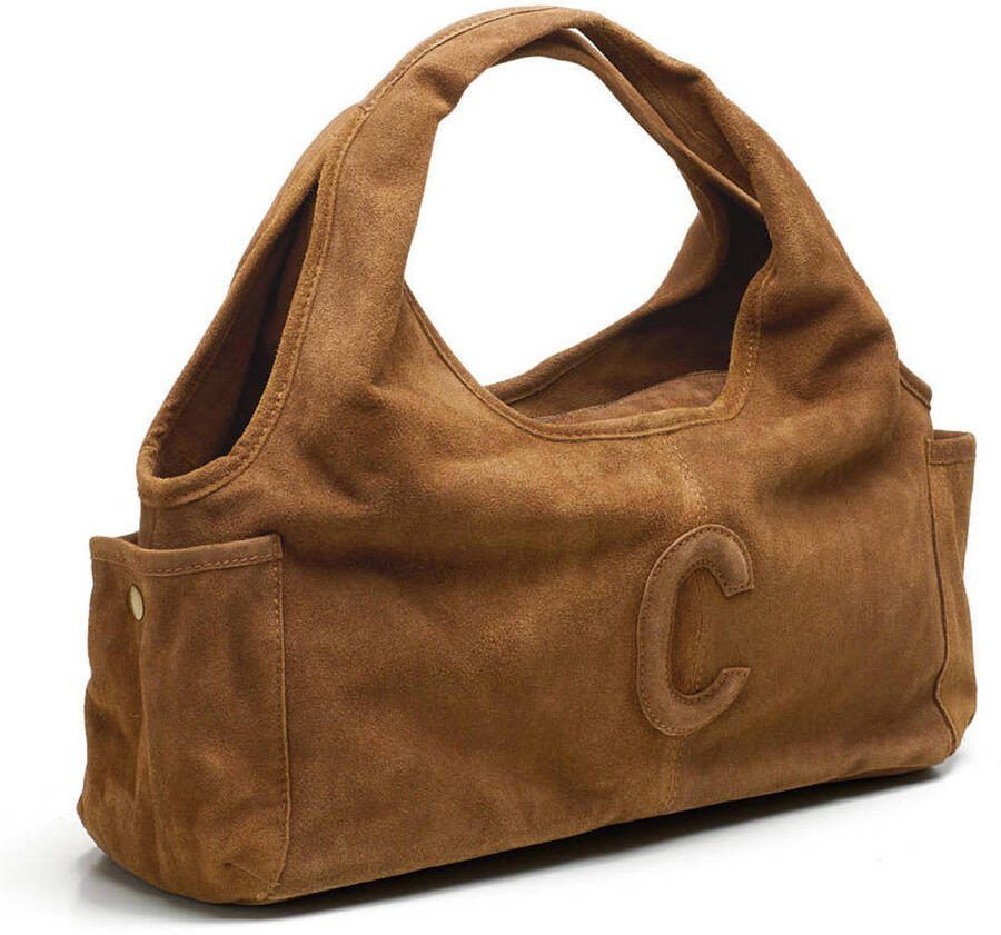 Chabo Bags suède schoudertas Sophie Mini cognac - Foto 2
