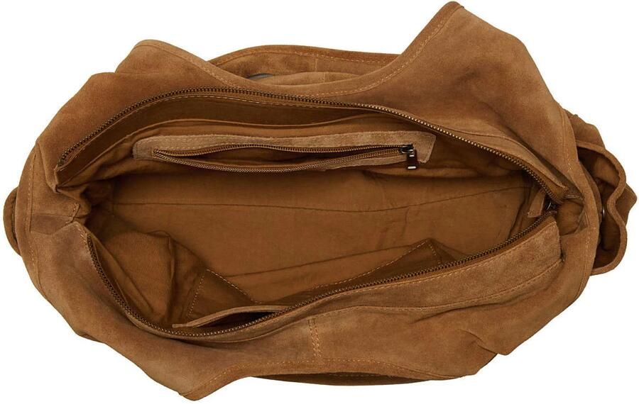 Chabo Bags suède schoudertas Sophie Mini cognac - Foto 3