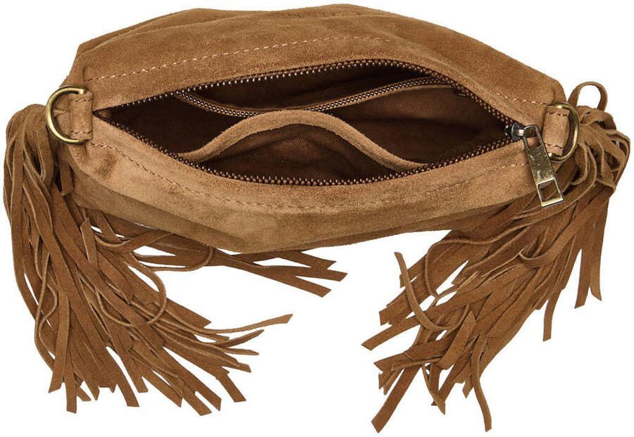 Chabo Bags suede schoudertas Stormy Fringes cognac - Foto 3