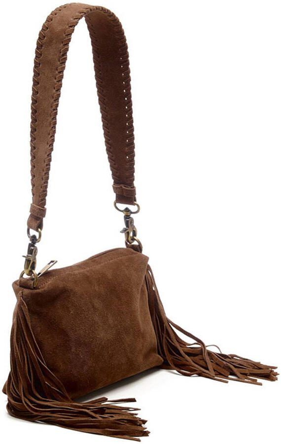 Chabo Bags suede schoudertas Stormy Fringes donkerbruin - Foto 3
