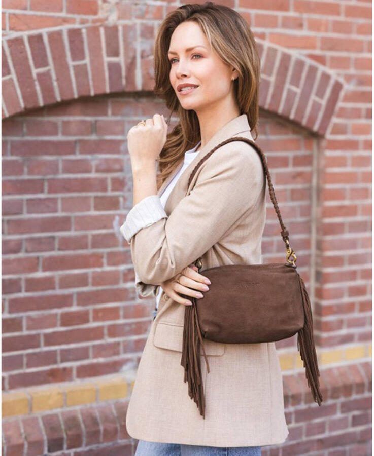 Chabo Bags suede schoudertas Stormy Fringes donkerbruin - Foto 2