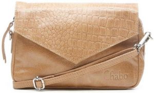 Chabo Bags leren crossbody tas Rio Romy zand