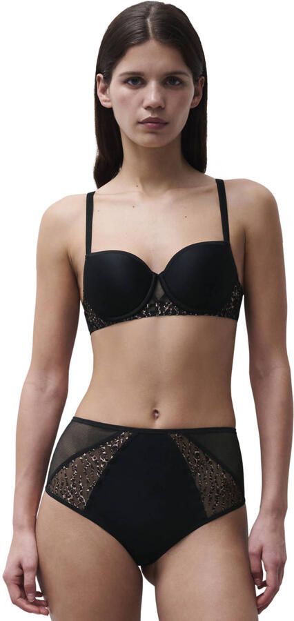 Chantelle Pulp Electra string met zebraprint zwart