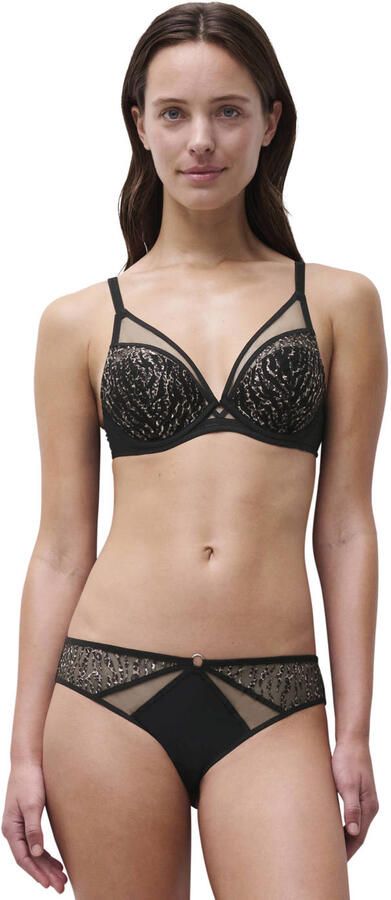 Chantelle Pulp Electra voorgevormde bh met zebraprint zwart
