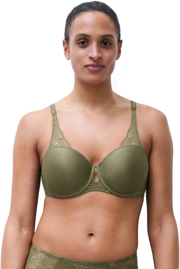 Chantelle Pulp Kiss voorgevormde plunge bh met beugel olijfgroen