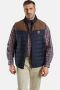 Charles Colby bodywarmer SIR ERNES Plus Size donkerblauw bruin - Thumbnail 1