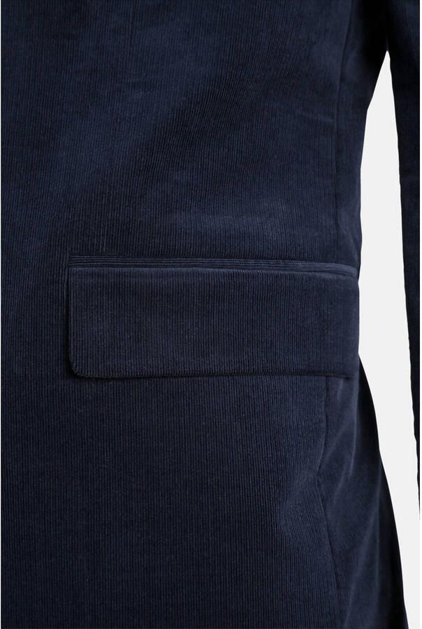 Charles Colby corduroy regular fit colbert DUKE WESTON Plus Size donkerblauw - Foto 3