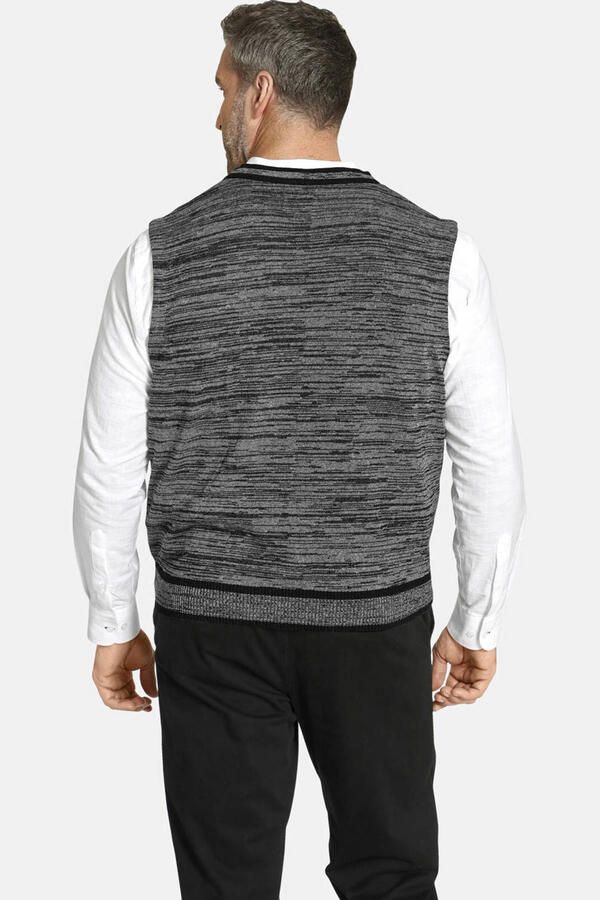 Charles Colby +FIT Collectie gilet DUKE BOYLES Plus Size grijs - Foto 2