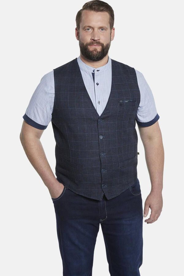 Charles Colby geruit gilet DUKE NIVEN Plus Size - Foto 2