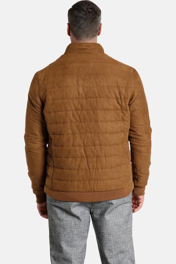 Charles Colby gewatteerde jas SIR LAWRENCE Plus Size bruin