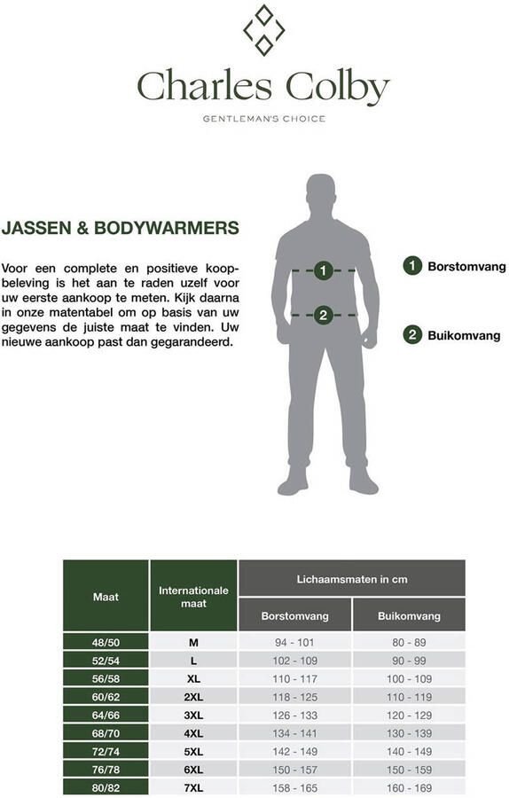 Charles Colby gilet BORS Plus Size met all over print donkerblauw - Foto 2