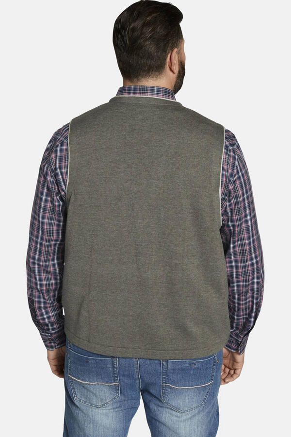 Charles Colby gilet gebreid KEVAN Plus Size donkergrijs - Foto 2
