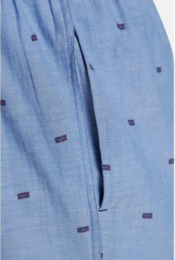 Charles Colby loose fit short BARON KELLAN Plus Size met all over print lichtblauw - Foto 2