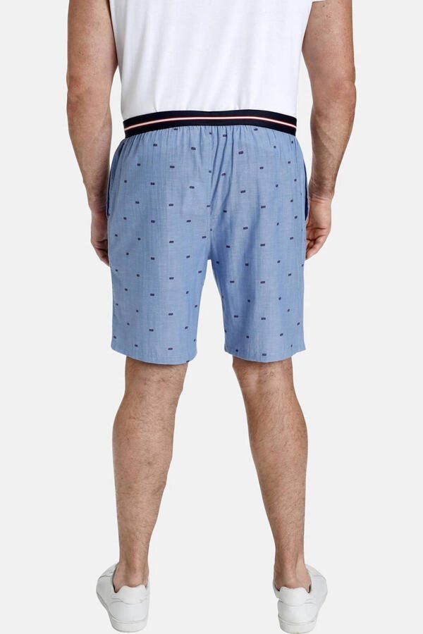 Charles Colby loose fit short BARON KELLAN Plus Size met all over print lichtblauw - Foto 3