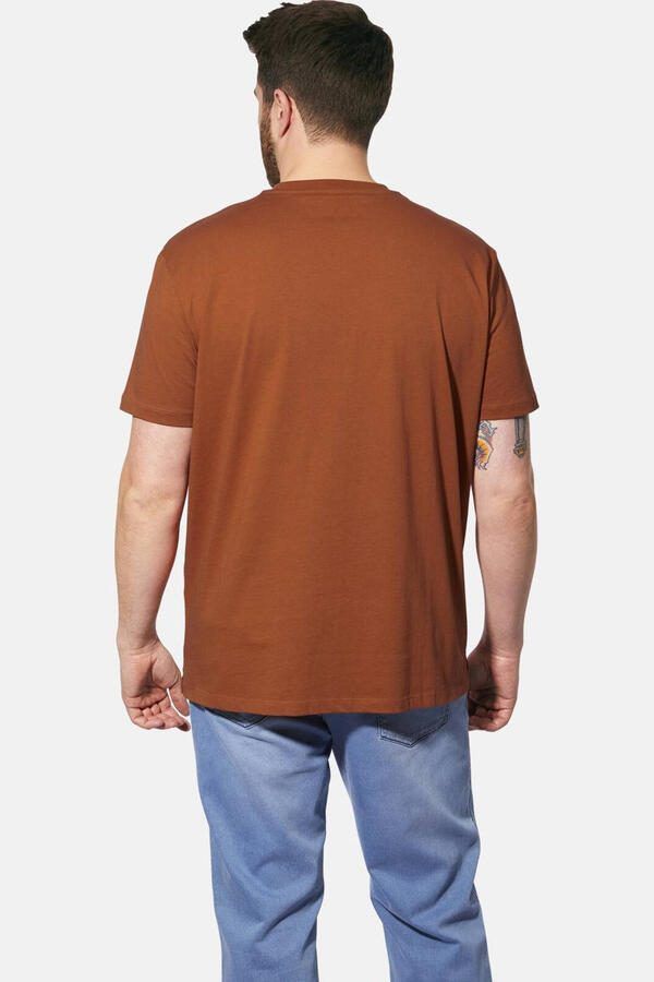 Charles Colby oversized T-shirt EARL SULLIVAN Plus Size bruin - Foto 2