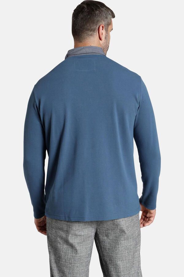 Charles Colby Poloshirt met lange mouwen DUKE BRENNAN fijn kabel breimotief - Foto 2