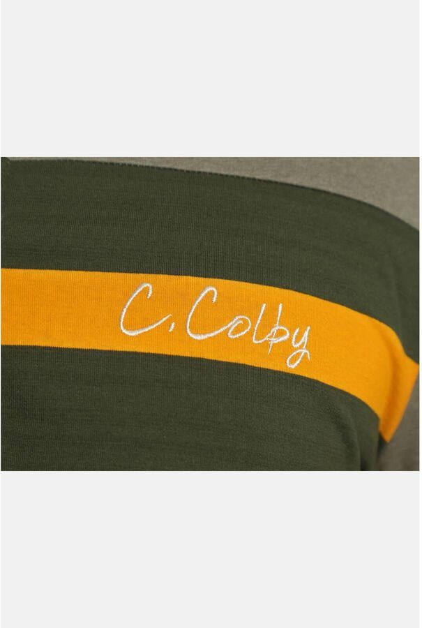 Charles Colby sweater EARL GARWY Plus Size olijfgroen - Foto 2