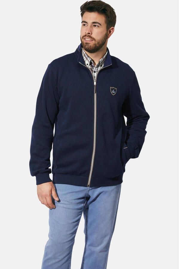 Charles Colby sweatvest donkerblauw
