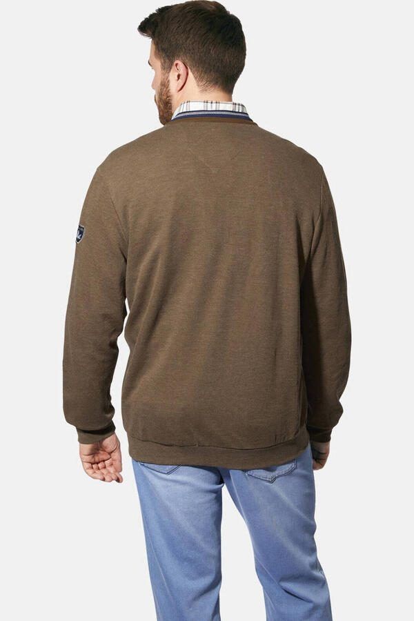 Charles Colby sweatvest DUKE RUPOLD Plus Size bruin - Foto 2