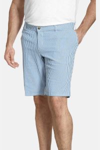 Charles Colby +FIT Collectie gestreepte loose fit short BARON KYRAN Plus Size blauw