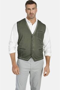 Charles Colby +FIT Collectie gilet DUKE STOUD Plus Size kaki