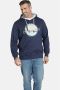 Charles Colby +FIT Collectie hoodie EARL COLUM Plus Size met printopdruk donkerblauw - Thumbnail 1