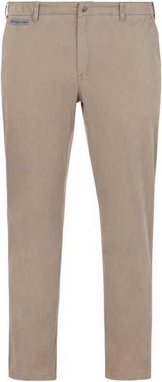 Charles Colby +FIT Collectie loose fit broek BARON EOIN Plus Size beige kaki