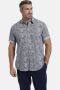 Charles Colby +FIT Collectie regular fit overhemd DUKE COLINSON Plus Size met all over print blauw - Thumbnail 1
