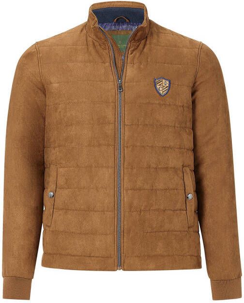 Charles Colby gewatteerde jas SIR LAWRENCE Plus Size bruin